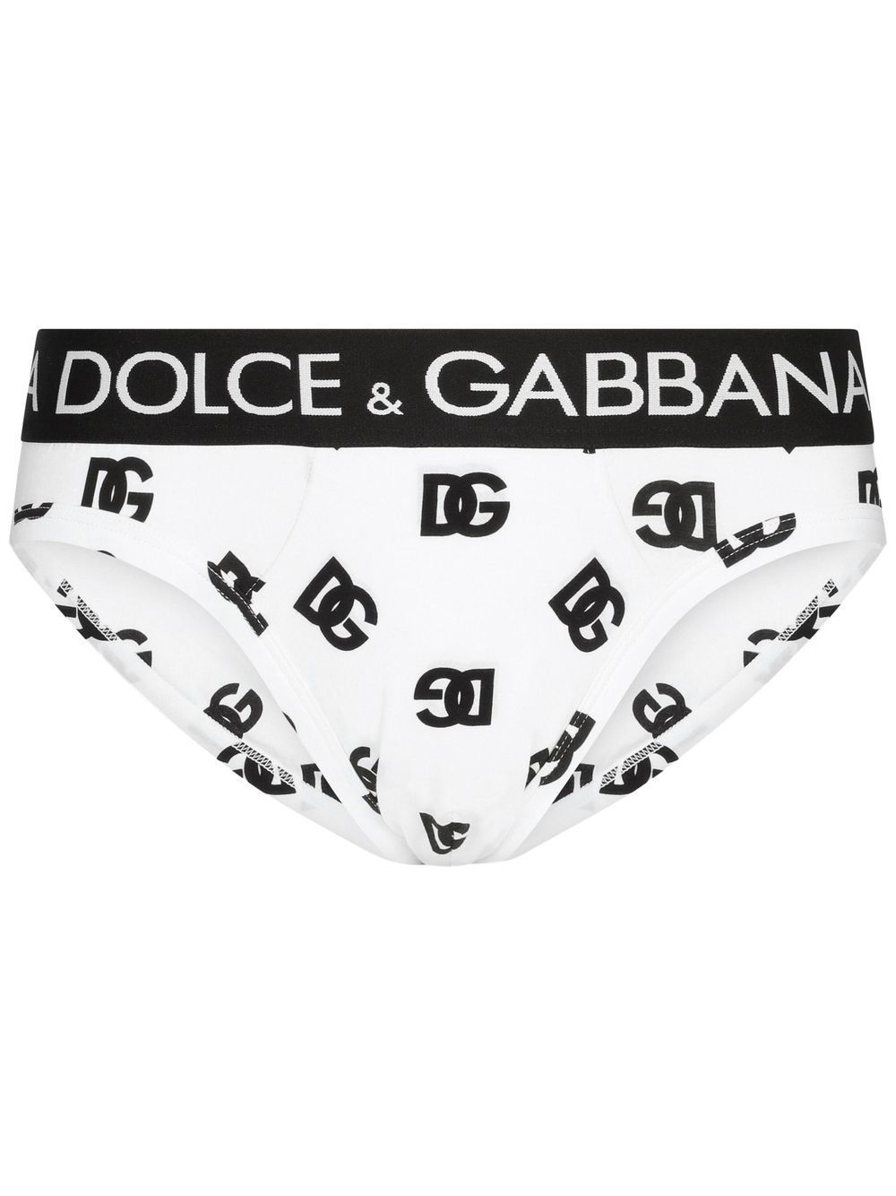 Dolce & Gabbana Jersey-Slip mit DG-Logo - Weiß von Dolce & Gabbana