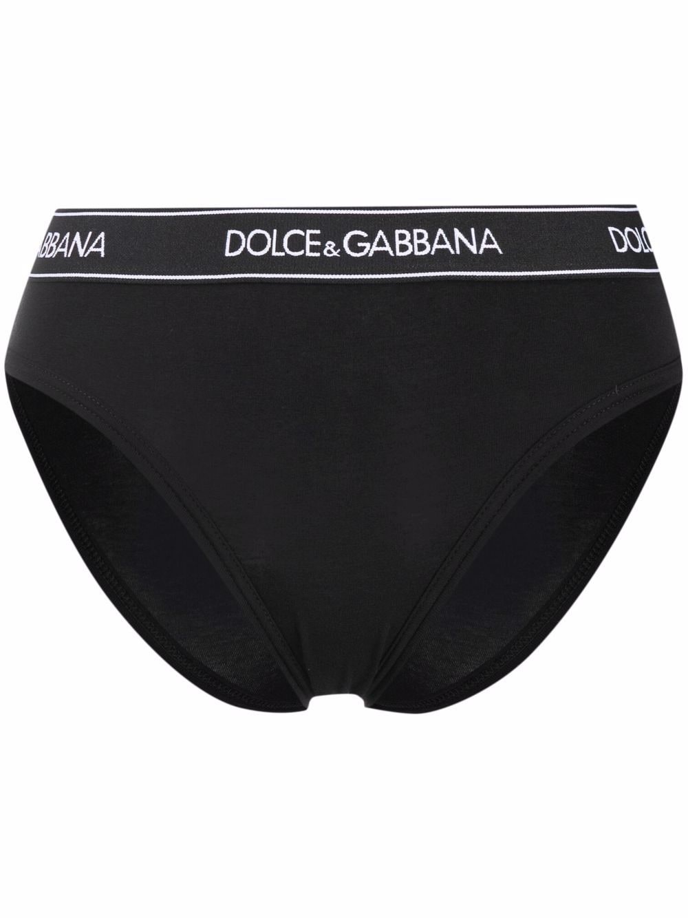 Dolce & Gabbana Slip mit Logo-Bund - Schwarz von Dolce & Gabbana