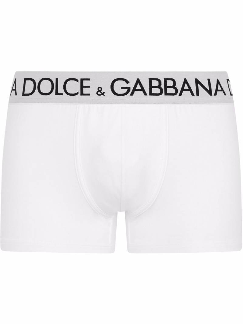 Dolce & Gabbana Shorts mit Logo-Bund - Weiß von Dolce & Gabbana