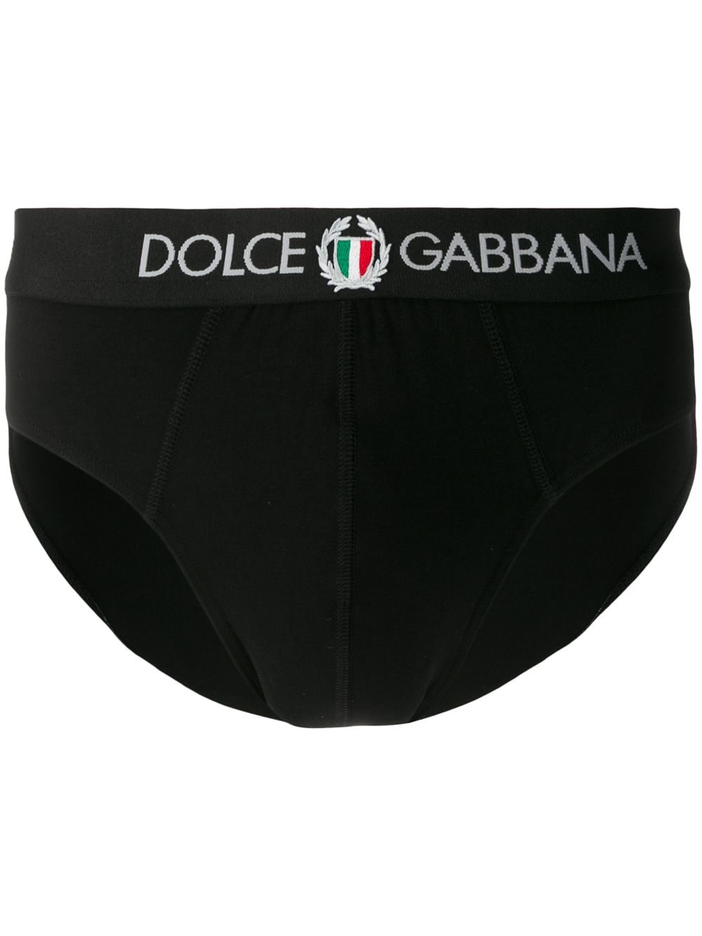 Dolce & Gabbana Slip mit Logo-Stickerei - Schwarz von Dolce & Gabbana