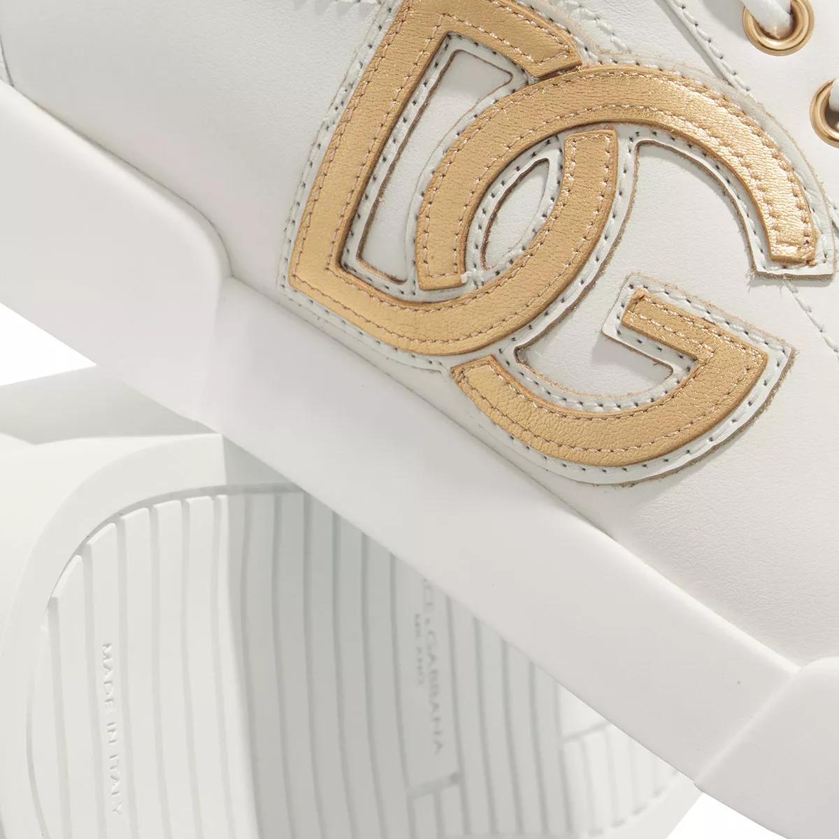Dolce&Gabbana Sneakers - Logo Plaque Lace Up Sneakers - Gr. 38 (EU) - in Weiß - für Damen von Dolce&Gabbana
