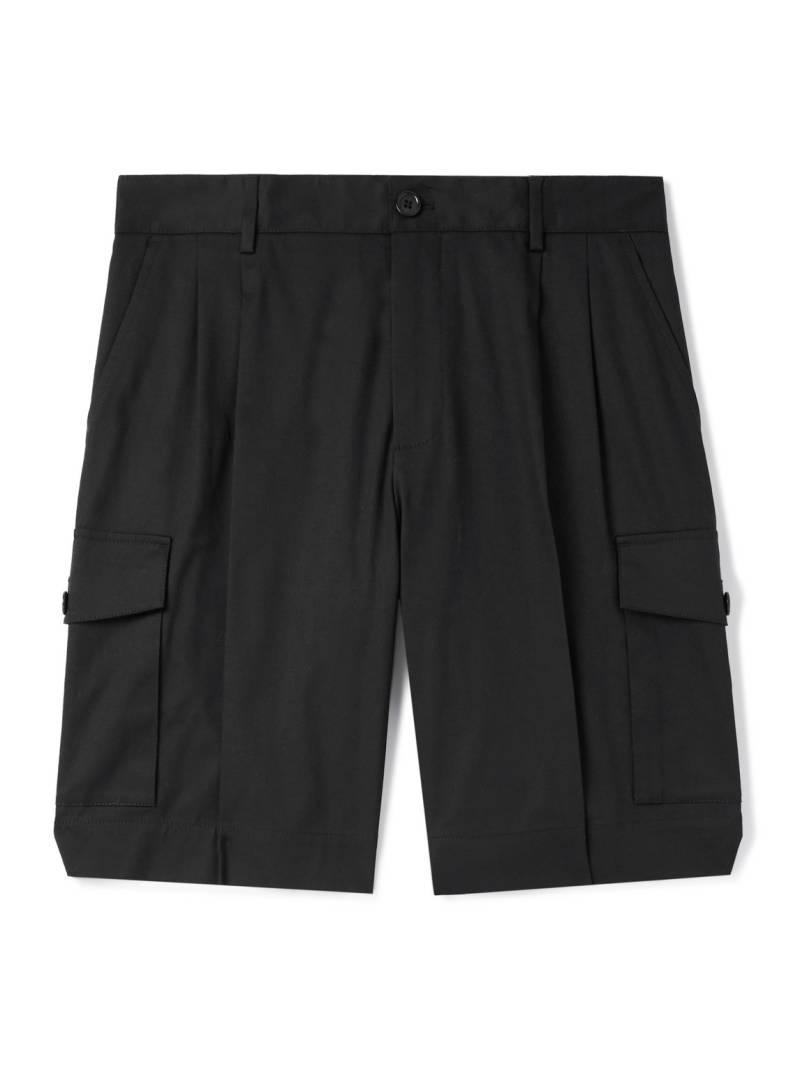 Dolce&Gabbana - Straight-Leg Stretch-Cotton Gabardine Shorts - Men - Black - IT 52 von Dolce&Gabbana