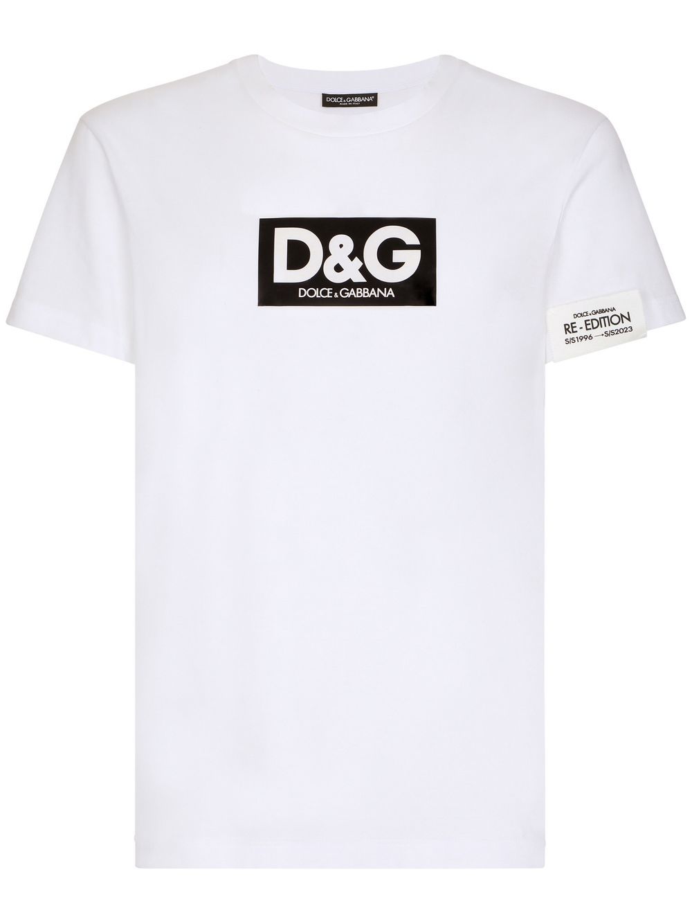 Dolce & Gabbana T-Shirt mit Logo-Patch - Weiß von Dolce & Gabbana