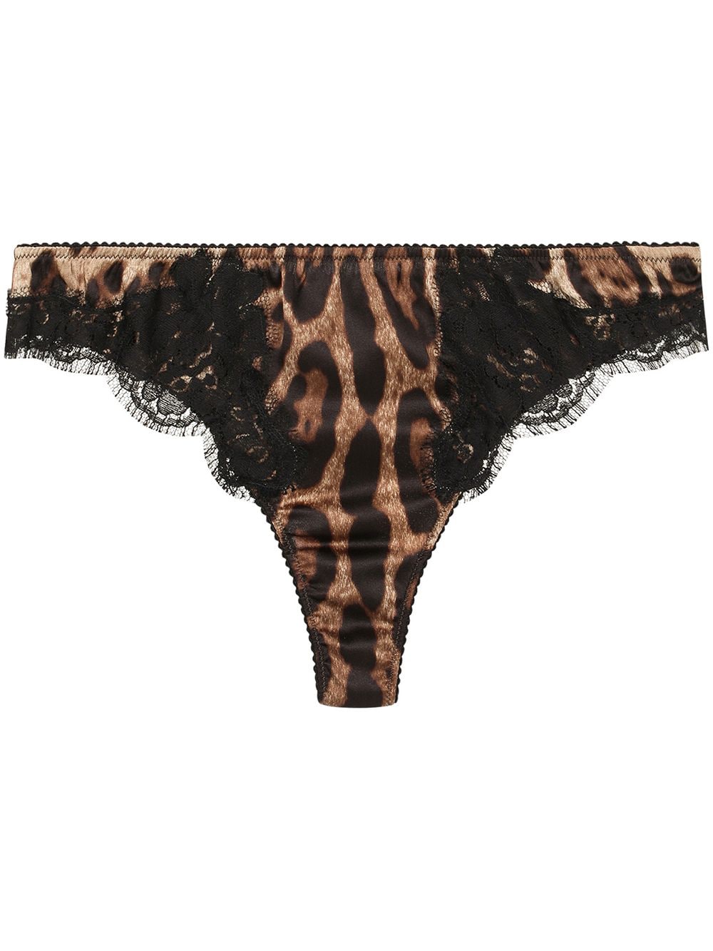 Dolce & Gabbana Tanga mit Leoparden-Print - Braun von Dolce & Gabbana