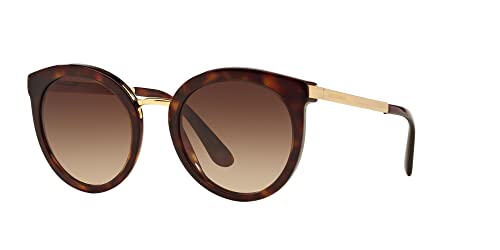 Dolce & Gabbana Unisex DG4268 Sonnenbrille, Schwarz (Black/Gold 502/13), One Size (Herstellergröße: 52) von Dolce & Gabbana