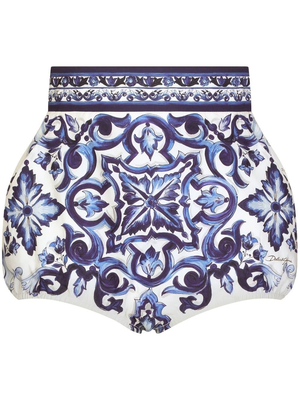 Dolce & Gabbana Shorts mit Majolica-Print - Blau von Dolce & Gabbana