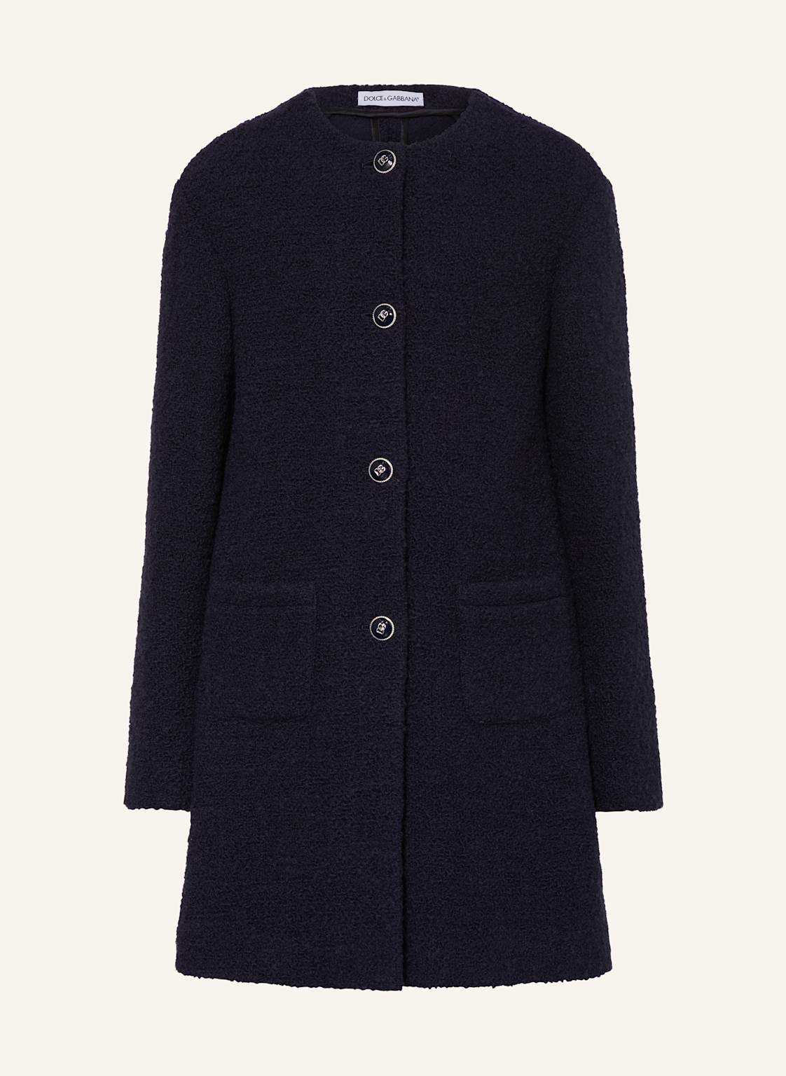 Dolce & Gabbana Wollmantel Aus Bouclé blau von Dolce & Gabbana