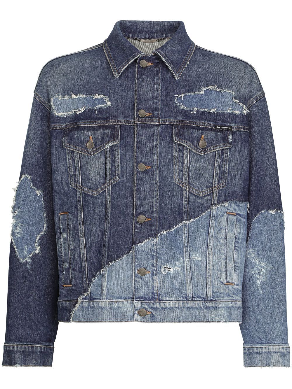 Dolce & Gabbana Zweifarbige Jeansjacke - Blau von Dolce & Gabbana