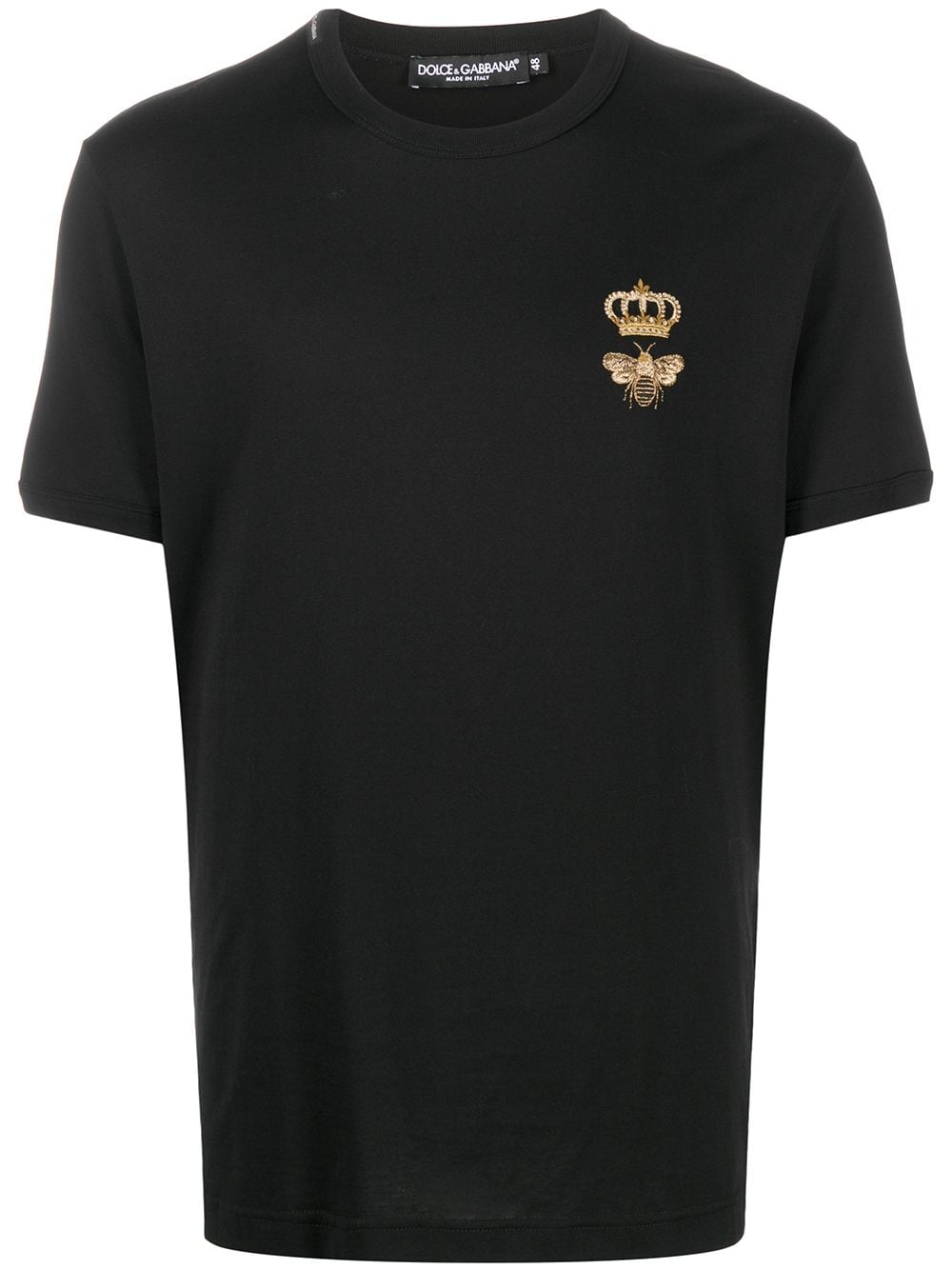 Dolce & Gabbana T-Shirt mit Kronenstickerei - Schwarz von Dolce & Gabbana