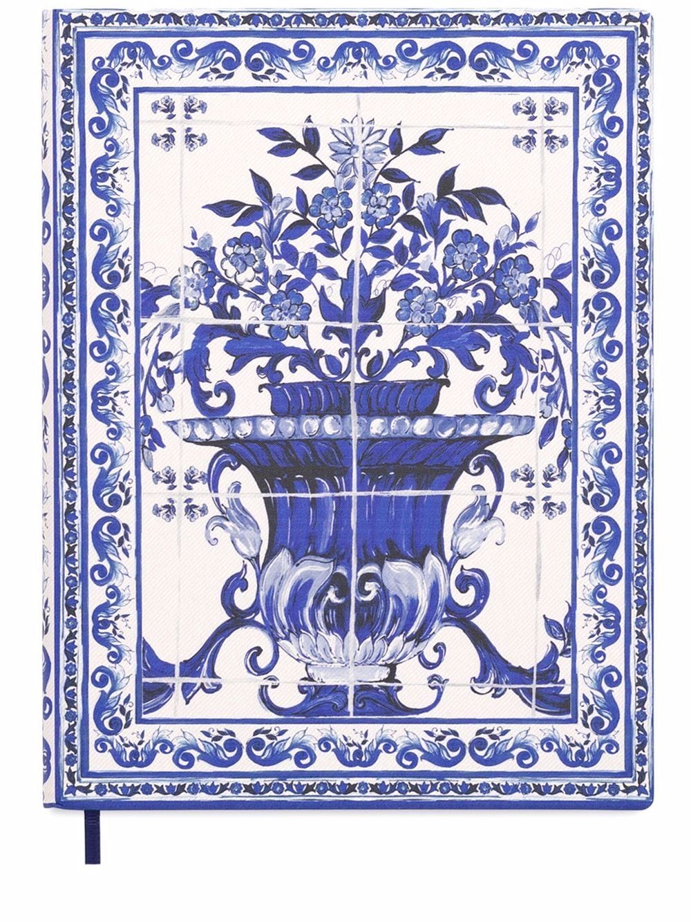 Dolce & Gabbana Notizbuch mit Blumen-Print - Blau von Dolce & Gabbana