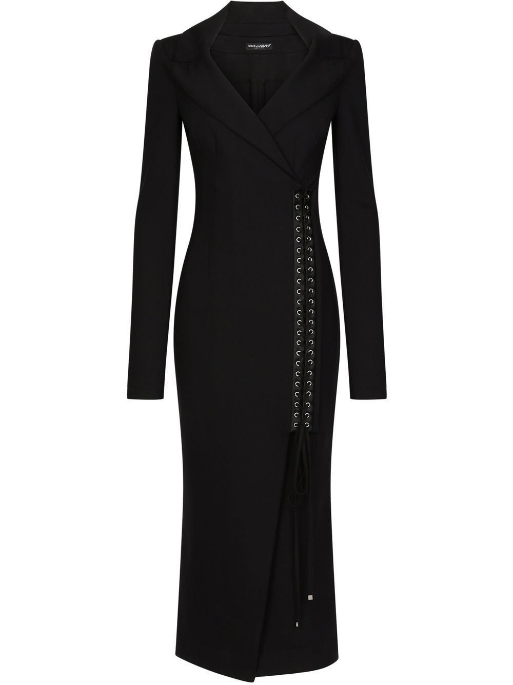 Dolce & Gabbana lace-up detail blazer dress - Schwarz von Dolce & Gabbana
