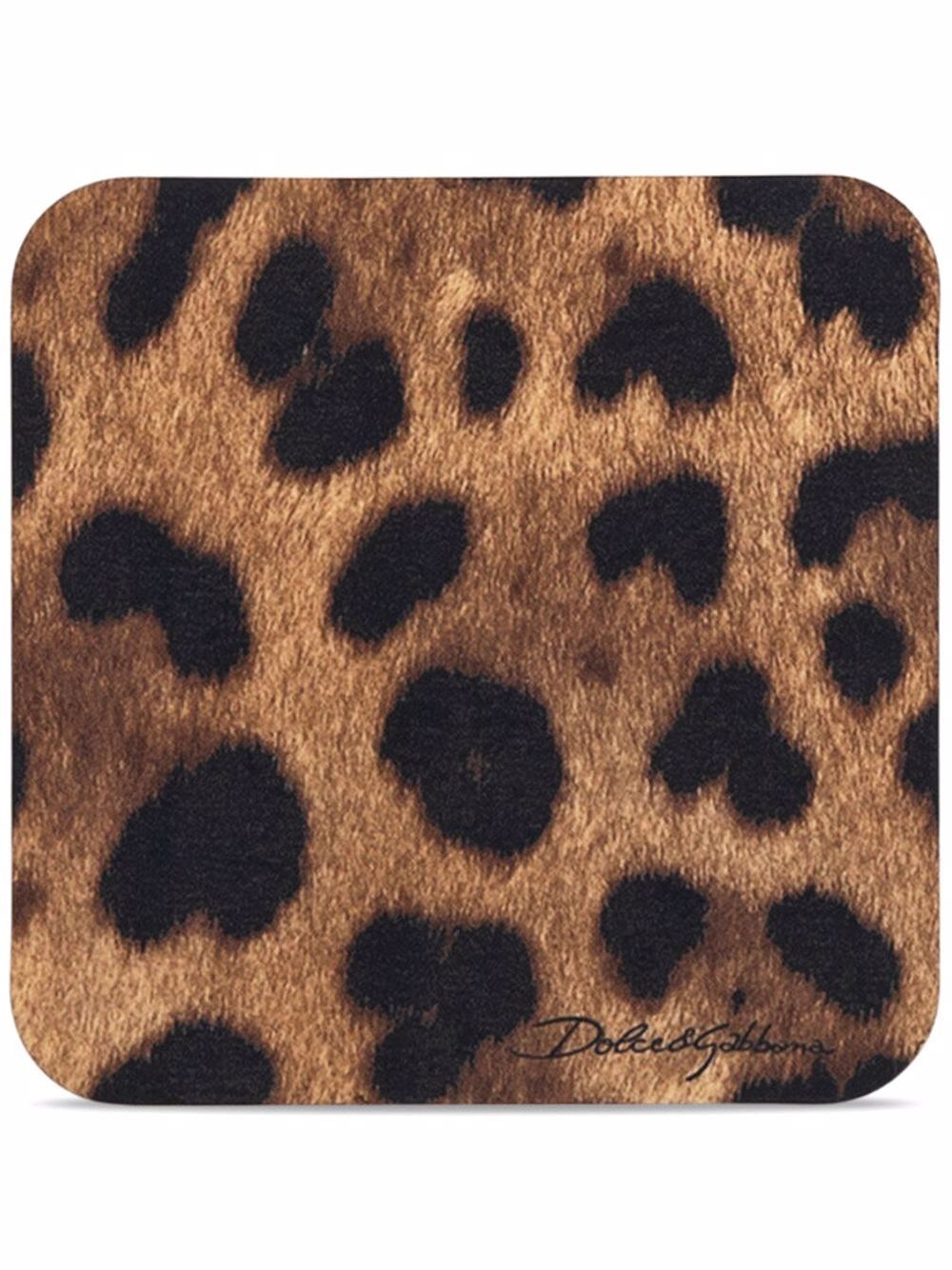 Dolce & Gabbana Untersetzer mit Leoparden-Print - Schwarz von Dolce & Gabbana