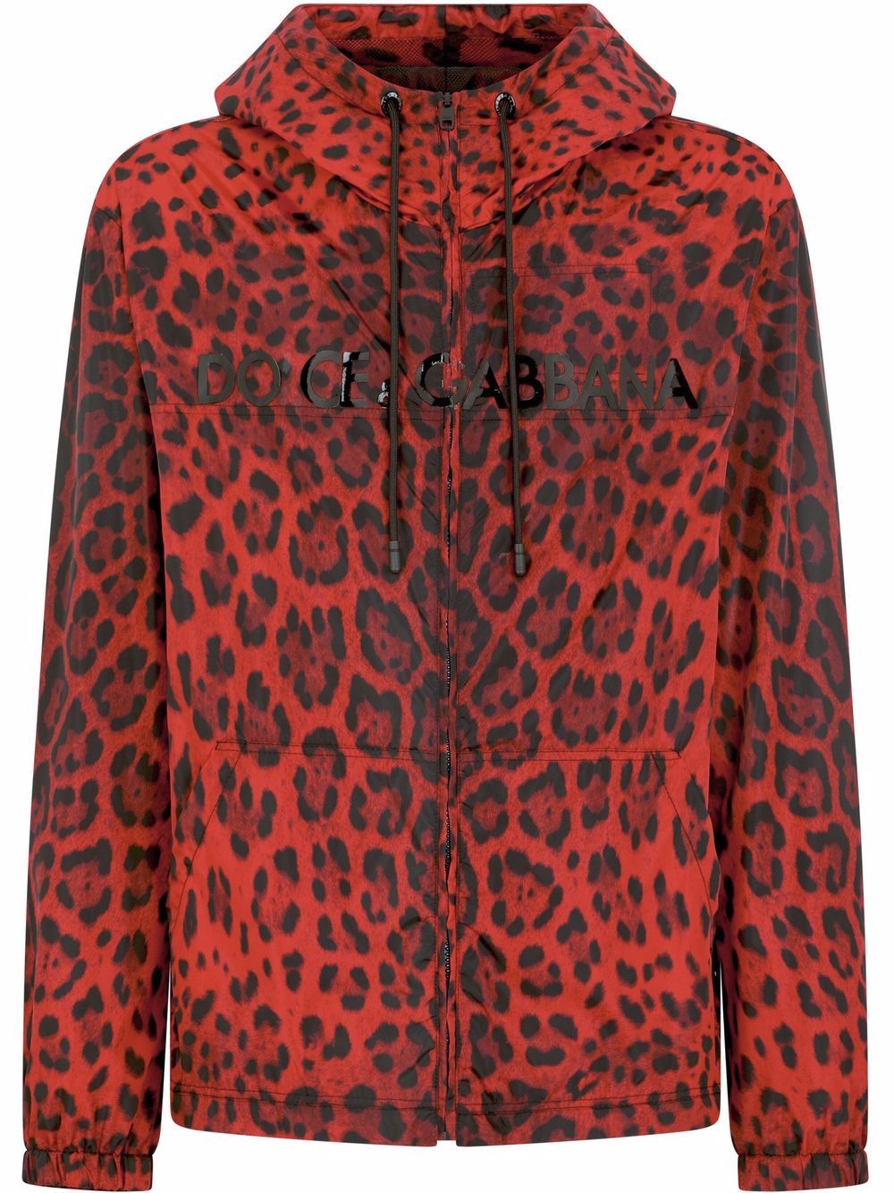 Dolce & Gabbana Kapuzenjacke mit Leoparden-Print - Rot von Dolce & Gabbana