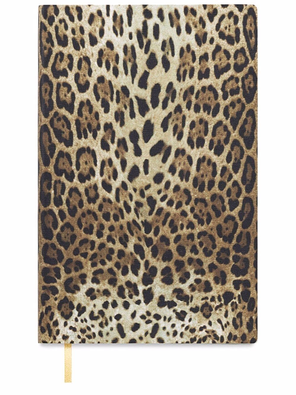 Dolce & Gabbana Notizbuch mit Leoparden-Print - Gelb von Dolce & Gabbana