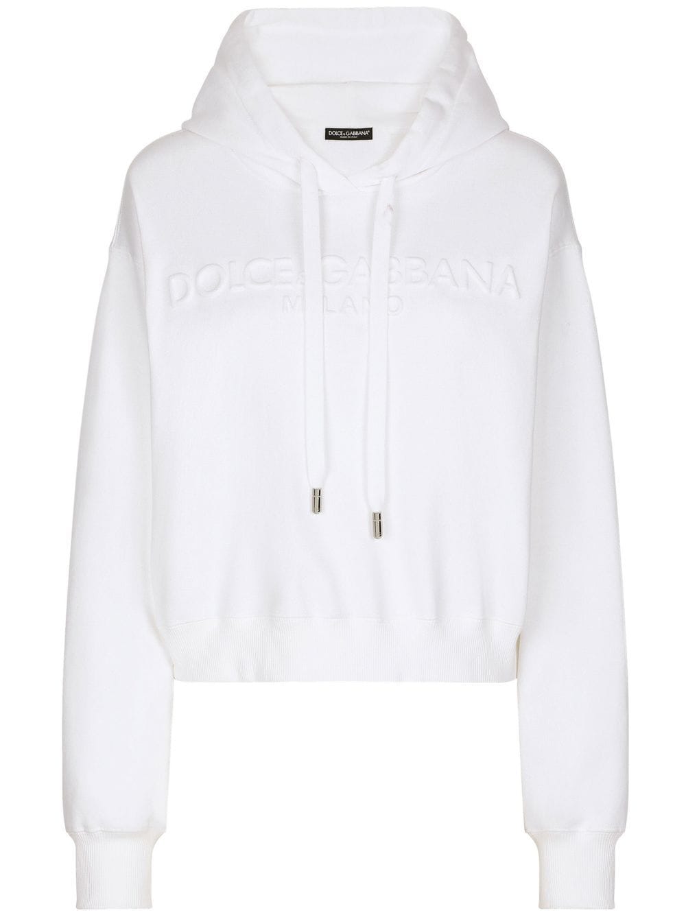 Dolce & Gabbana Hoodie mit Logo-Prägung - Weiß von Dolce & Gabbana