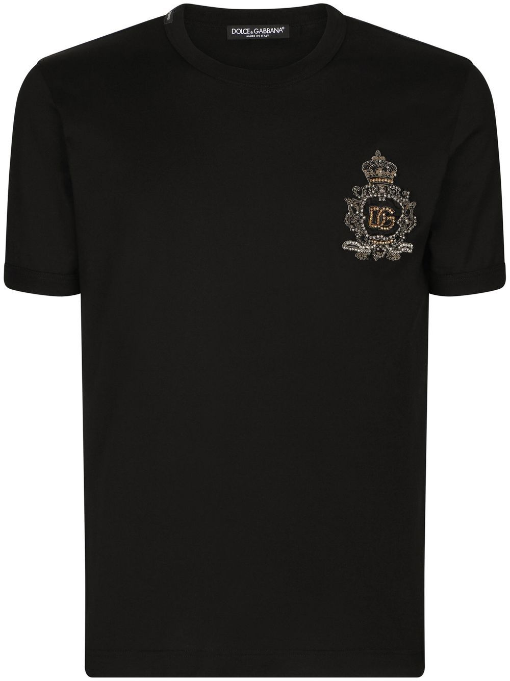 Dolce & Gabbana T-Shirt mit Wappen-Patch - Schwarz von Dolce & Gabbana