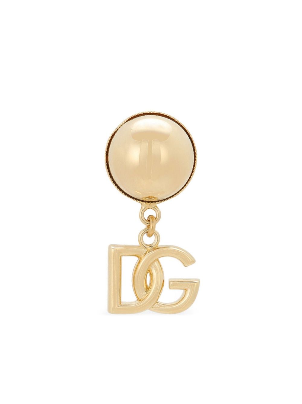 Dolce & Gabbana Ohrclip mit Logo-Anhänger - Gold von Dolce & Gabbana