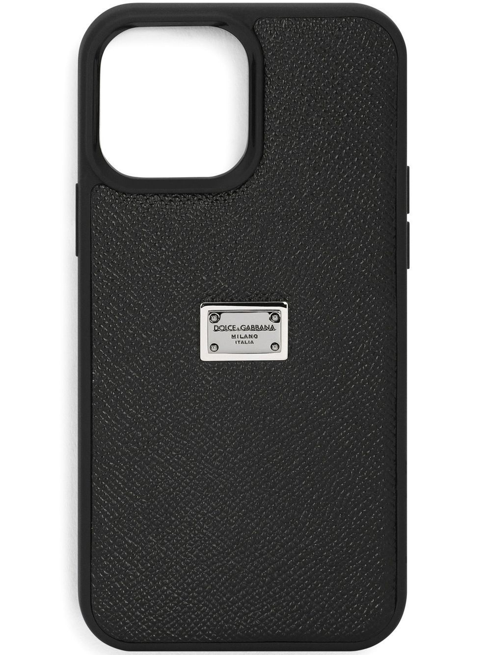 Dolce & Gabbana iPhone 13 Pro Max-Hülle mit Logo-Schild - Schwarz von Dolce & Gabbana