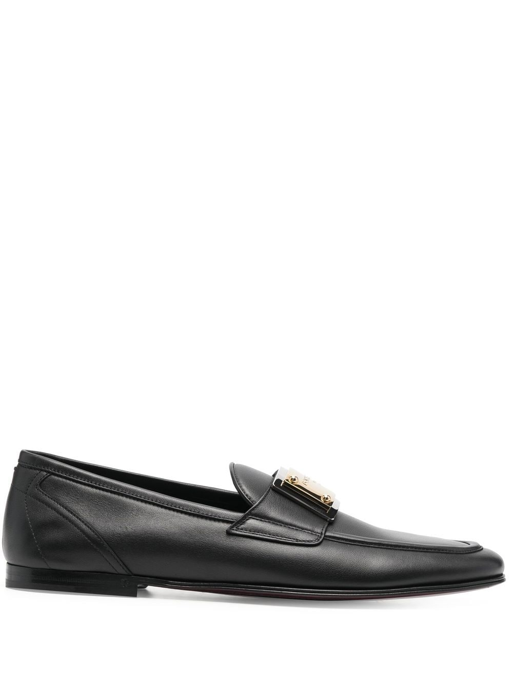 Dolce & Gabbana Loafer mit Logo-Schild - Schwarz von Dolce & Gabbana