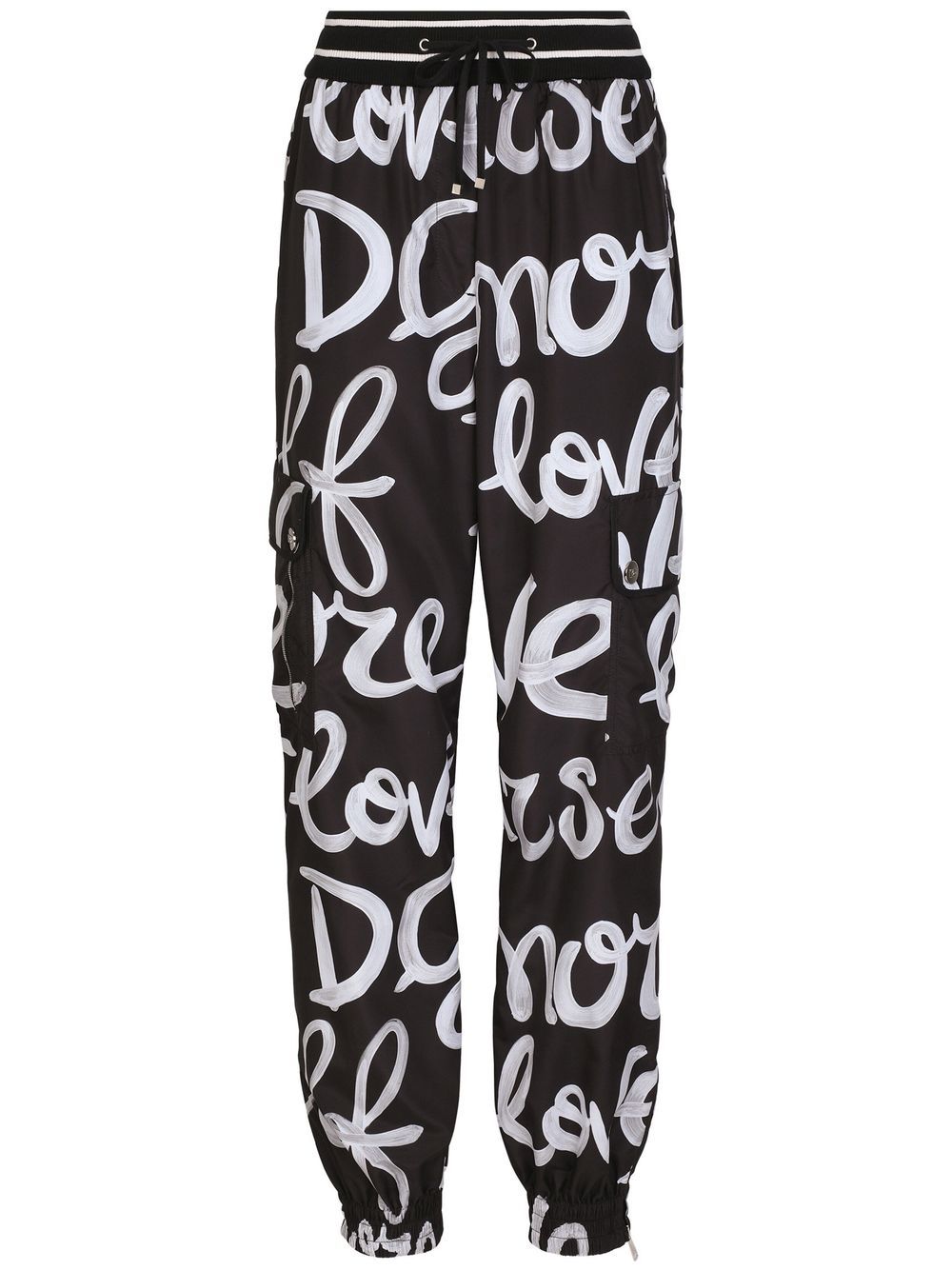 Dolce & Gabbana Gerade Jogginghose mit Logo-Print - Schwarz von Dolce & Gabbana