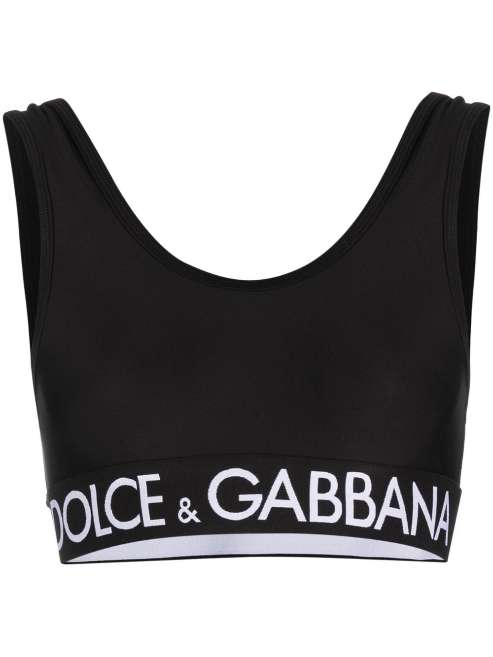 Dolce & Gabbana Sport-BH mit Logo-Bund - Schwarz von Dolce & Gabbana
