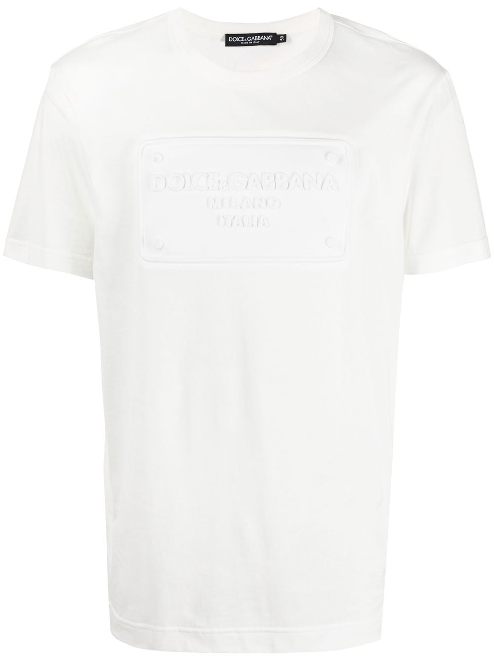 Dolce & Gabbana T-Shirt mit Logo-Prägung - Weiß von Dolce & Gabbana