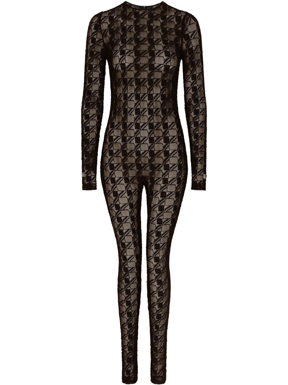 Dolce & Gabbana Jumpsuit aus Spitze - Schwarz von Dolce & Gabbana