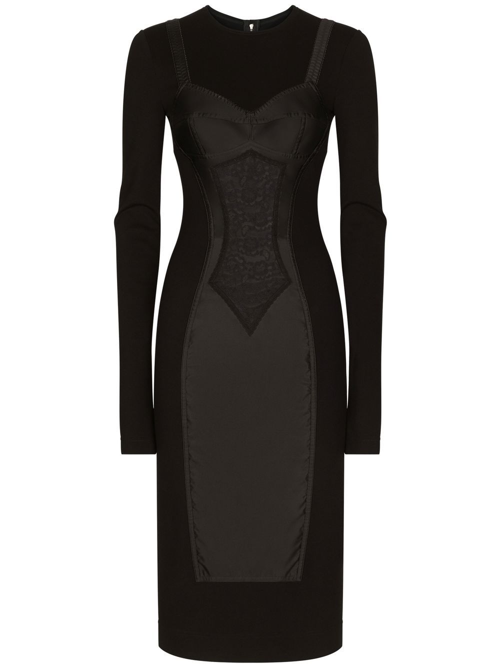 Dolce & Gabbana Kleid mit Trompe-l'oeil-Detail - Schwarz von Dolce & Gabbana