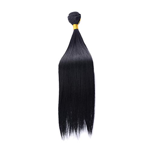 Damen Perücke Echthaar Extensions Echthaar Haarverlängerungen 1 Bündel Glattes Haar Lange Lockige Perücke Brasilianisches Haar spinnt Brazilian Virgin Hair Haarbündel (Glattes Haar, 18 Zoll) von DolceTiger