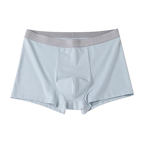 DolceTiger Herren Boxer Short Retroshorts Herren Herrenunterwäsche Boxershorts Atmungsaktiv und weich mit Fly-Trunks Underwear Man Boxer Shorts for Men Boxer Herren (Light Blue, XL) von DolceTiger