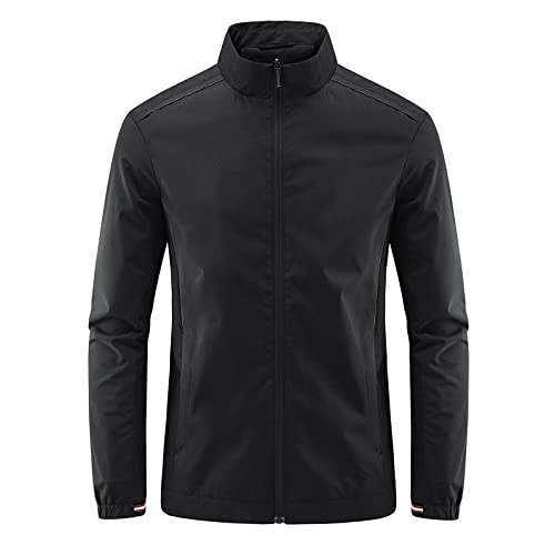 Herren Jacke Herren Casual Slim Solid Pocket Jacket Stehkragen Langarm Zipper Fly Jacket Coat Herren Jacke übergangsjacke von DolceTiger