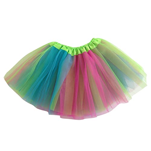 Mädchen Tutu Rock Bunt Tulle Ballett Kostüm Multicolor Tutu Kleinkind Mädchen Kinder Outfits Rockrock Kinderkleid & Rock Tüllrock Kinder (Z1-Hot Pink, 2-8 Years) von DolceTiger