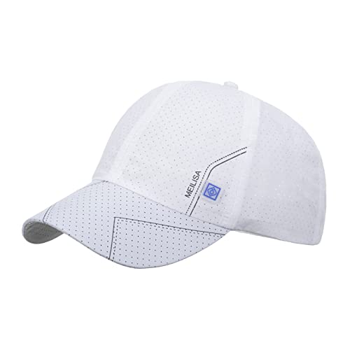 Sonnenhut Herren Damen Baseball Caps Frauen Männer Sport Bergsteigen Atmungsaktive Strand Baseball Cap Hip Hop Hut Sonnenhut Basecap Herren Sommer (White, One Size) von DolceTiger