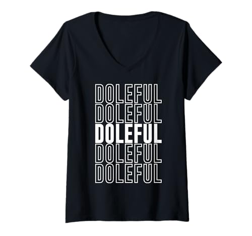 Damen Traurig T-Shirt mit V-Ausschnitt Damen Traurig T-Shirt mit V-Ausschnitt von Doleful Apparel