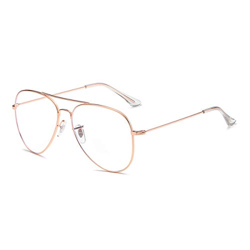 Dollger Durchsichtig Lens Brille Metallrahmen Blaues Licht Blockieren clear Brille für Frauen Männer Nicht verschreibungspflichtig von Dollger