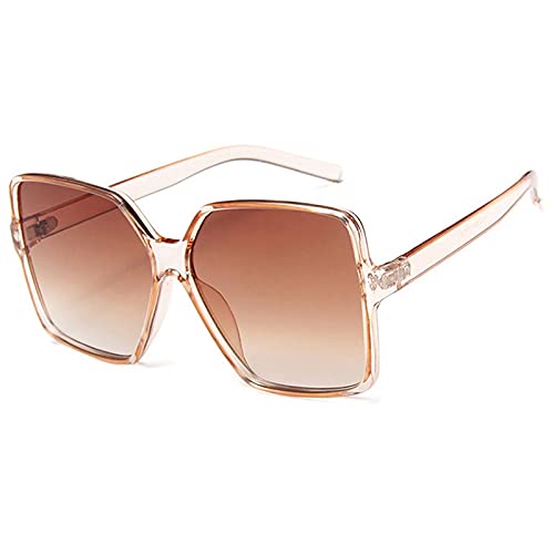 Dollger übergroße Quadratische Retro Sonnenbrille Damen Herren Große Mode Brille Schattierungen für Männer Frauen UV-Schutz von Dollger