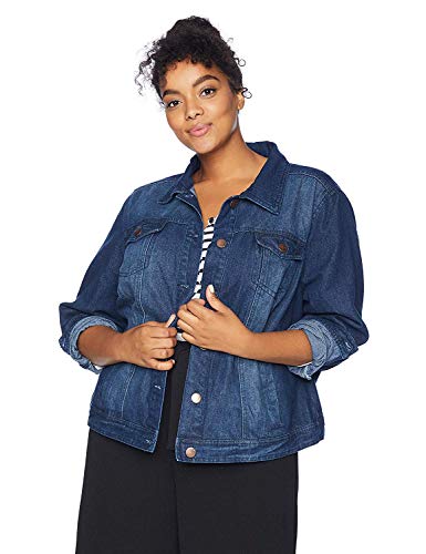 dollhouse Damen Dark Plus Jeansjacke, Dunkle Denim-Waschung, 2X von Dollhouse