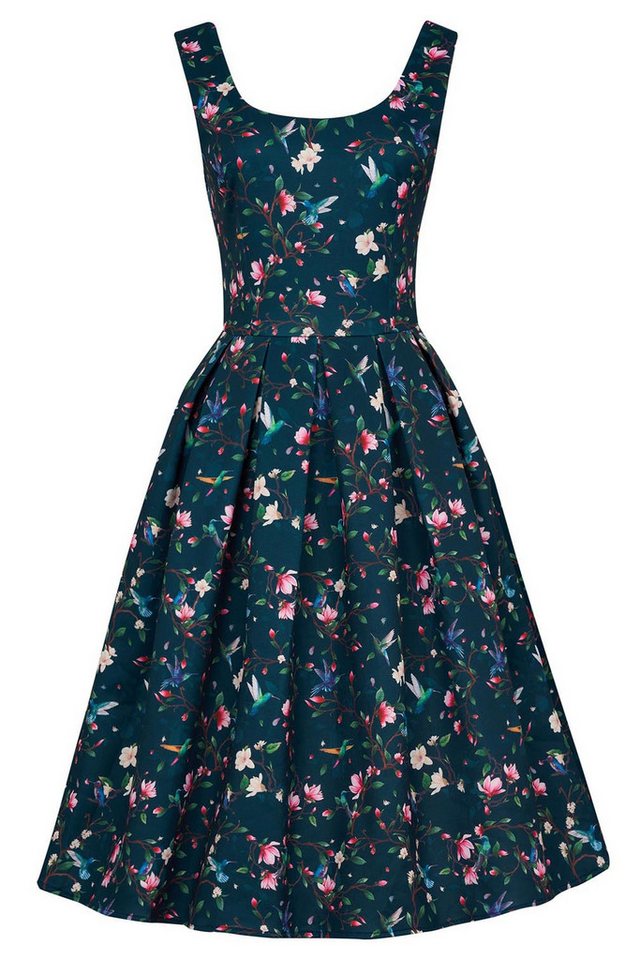 Dolly and Dotty A-Linien-Kleid Amanda Navy Hummingbird Retro Rockabilly 50er von Dolly and Dotty