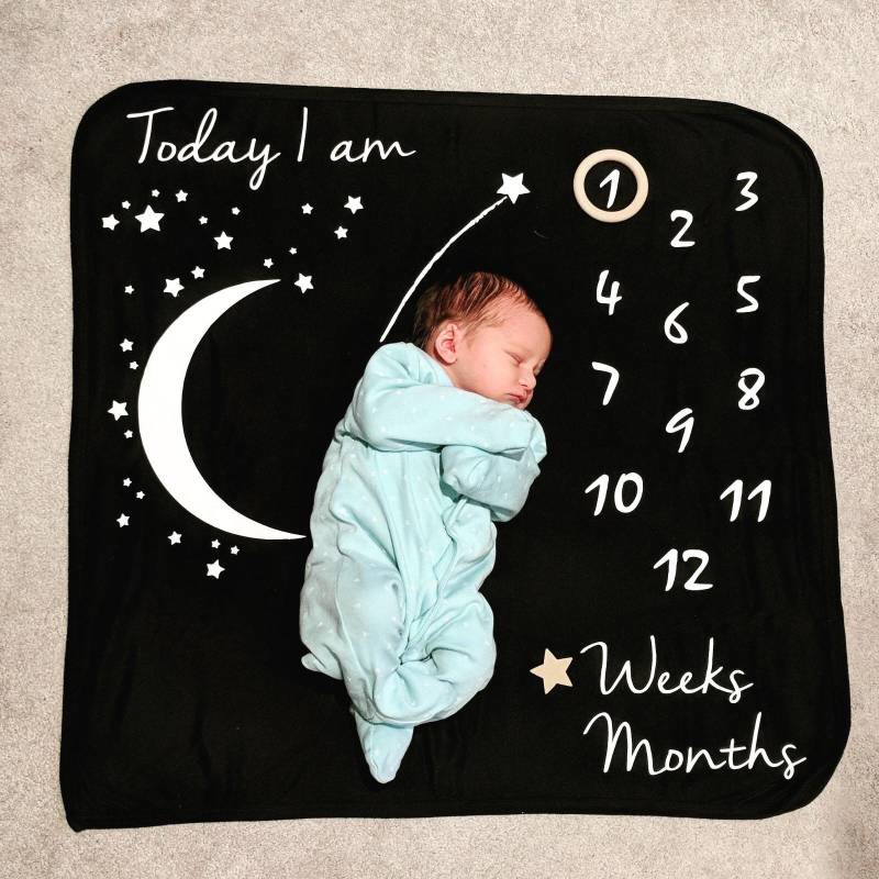 Personalisierte Baby Meilenstein Decke-Personalisierte Wöchentliche Monatliche Alter Decke-Baby-Dusche-Geschenk - Personalisierte Decke von DollyOliveShop