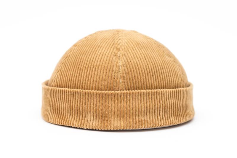 Handgemachte Dockermütze Aus Cordstoff. Unisex Docker-Kappe. Hut Ohne Rand Baumwolle. Limitierte Gerippte Samtmütze von Dollytoria