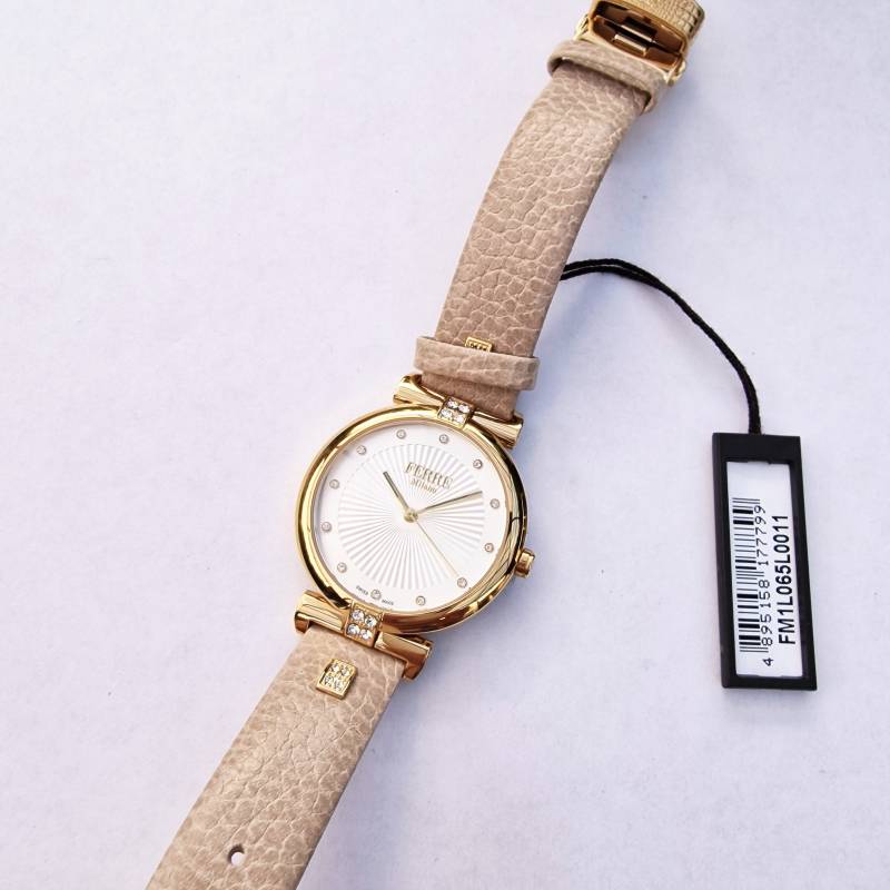 Gianfranco Ferré Donna Swarovski Damenuhr Edelstahl Vergoldet - Swiss Made Quarz, Verpackt Und Papiere, Designer Horloge von DolmenAntiqueTiles