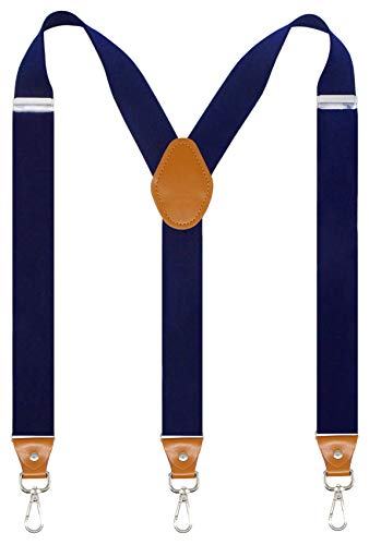 Cedrainy Herren Hosenträger mit drehbaren Haken an Gürtelschlaufen, groß und hoch, verstellbare Hosenträger - blau - Einheitsgröße von Doloise