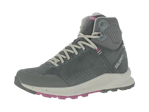 Dolomite Carezza Leather Mid WP Ws wasserdichte und modische Freizeitschuhe Damen mit Wildleder Obermaterial | Wanderschuhe | Outdoorschuhe | Winterschuhe silver green EU 40 von Dolomite