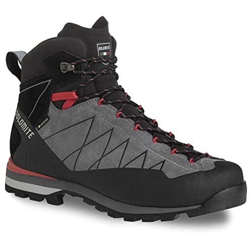 Dolomite Herren Crodarossa Hi GTX Stiefel Bootsschuh, Grau/Rot (Gunmetal Grey Fiery Red), 45 EU von Dolomite