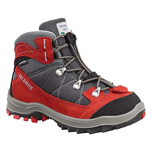 Dolomite Jungen Bota Davos Kid WP Stiefel, Feuriges Rot/Grau-Anthrazit von Dolomite