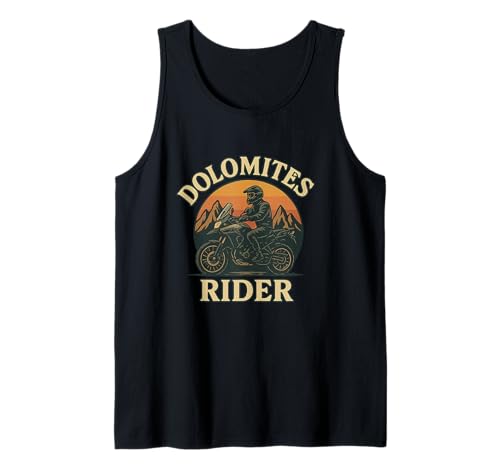 Dolomites Rider – Motorradfahrer Alpen Design Männer Crew Tank Top von Dolomiten Chaos Rider Crew Motorrad