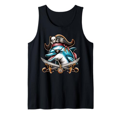Lustiger Delfin-Pirat, Halloween, Herren, Damen, Kinder Tank Top von Dolphin Lovers Halloween Costume For Women Men