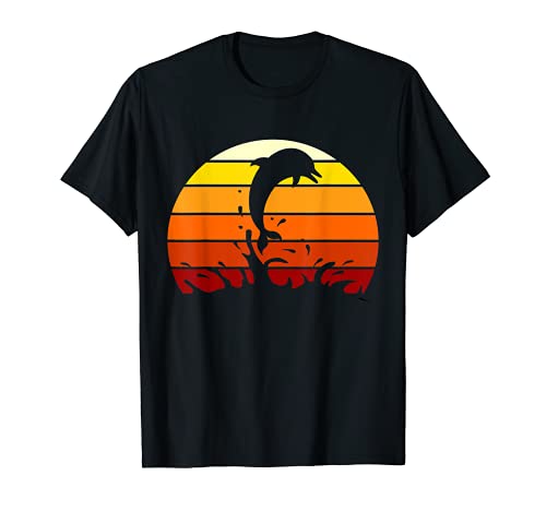 Delphin Retro Lustige Delphin Seeliebhaber Jungen Mädchen Grafik T-Shirt von Dolphins Ocean Sea Life Lover Men Women Graphic