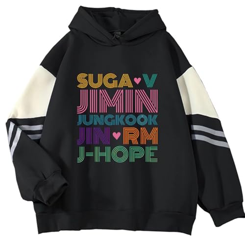 Kpop Jungkook Suga Jimin V RM JHope Jin Kapuzenpullover, Schwarz:, XS von Dolpind