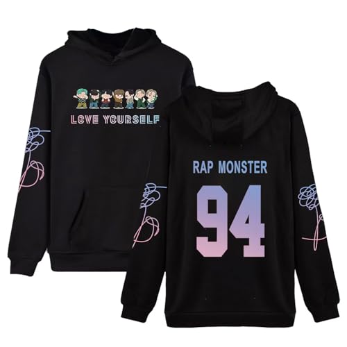 Dolpind Kpop Suga Jimin Jungkook V Rap Jhope Jin Hoodie Love Yourself Hoodie Sweatershirt Pullover für Damen von Dolpind